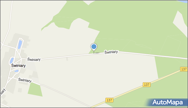 Świniary gmina Ośno Lubuskie, Świniary, mapa Świniary gmina Ośno Lubuskie