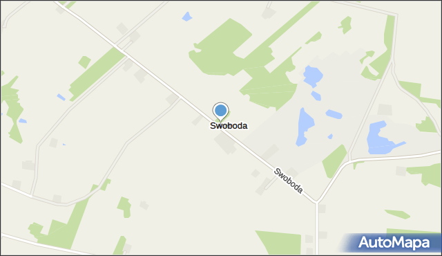 Swoboda gmina Lisków, Swoboda, mapa Swoboda gmina Lisków