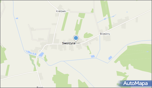 Sworzyce gmina Końskie, Sworzyce, mapa Sworzyce gmina Końskie