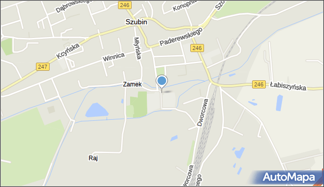 Szubin, św. Marcina, mapa Szubin