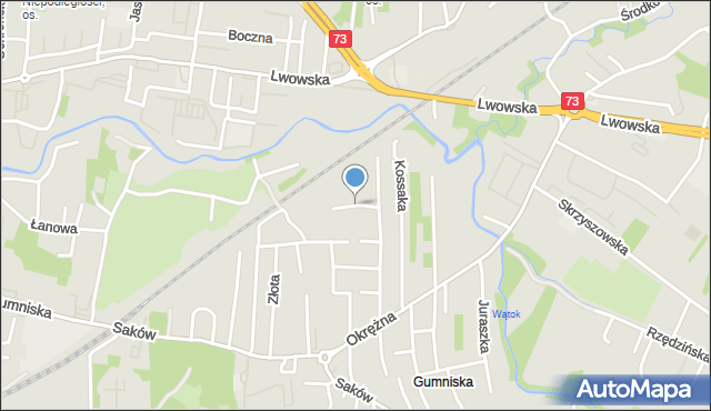 Tarnów, św. Kazimierza, mapa Tarnów