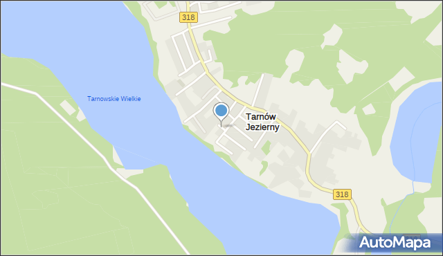 Tarnów Jezierny, Świerkowa, mapa Tarnów Jezierny