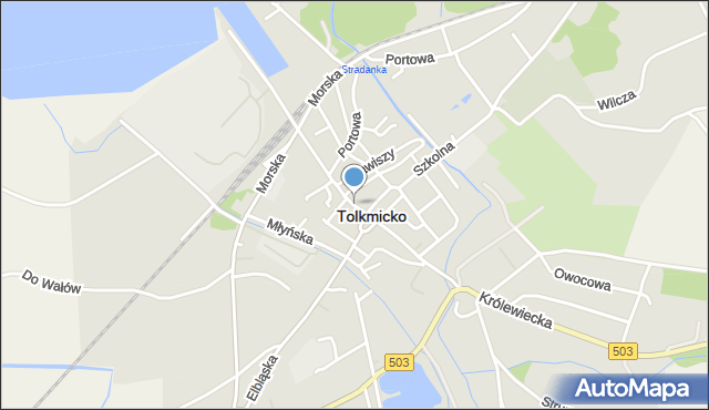 Tolkmicko, Świętojańska, mapa Tolkmicko