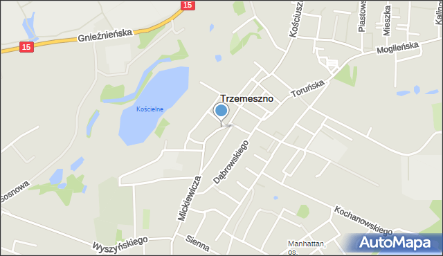 Trzemeszno powiat gnieźnieński, św. Jana, mapa Trzemeszno powiat gnieźnieński