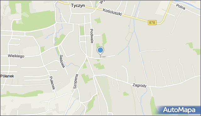 Tyczyn powiat rzeszowski, św. Katarzyny, mapa Tyczyn powiat rzeszowski