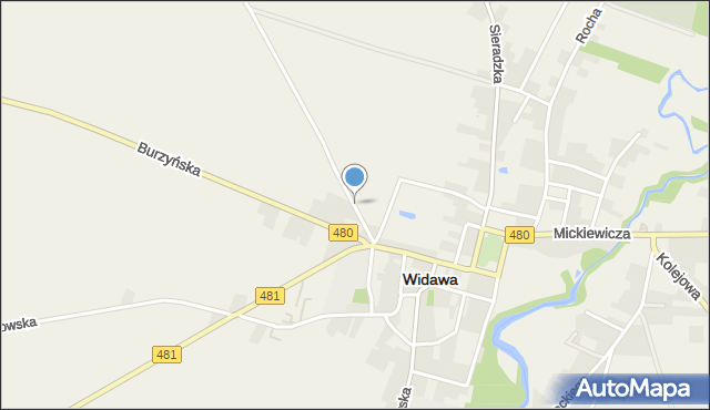 Widawa powiat łaski, Świerczowska, mapa Widawa powiat łaski
