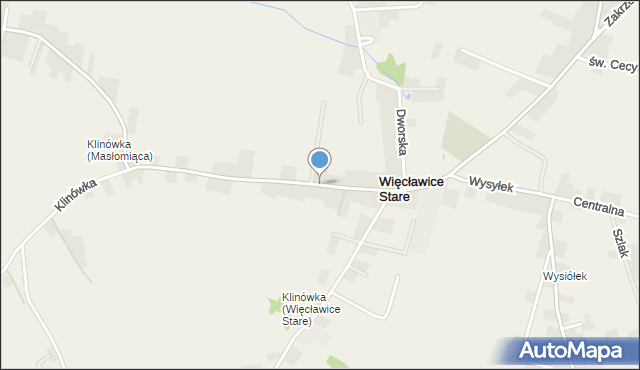 Więcławice Dworskie, św. Jakuba, mapa Więcławice Dworskie