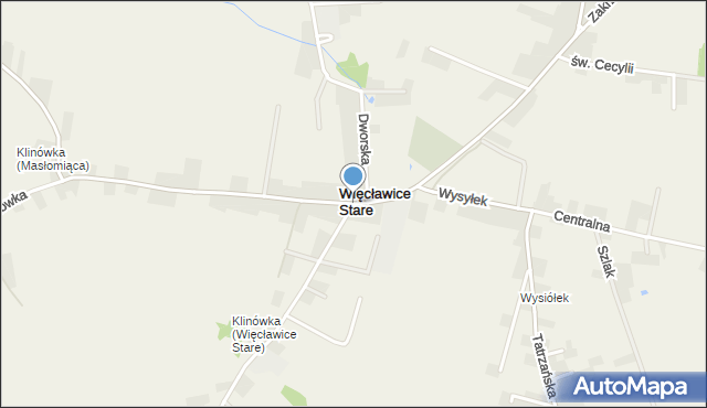 Więcławice Stare, św. Jakuba, mapa Więcławice Stare