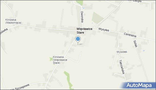 Więcławice Stare, św. Królowej Jadwigi, mapa Więcławice Stare