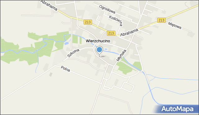 Wierzchucino, św. Antoniego, mapa Wierzchucino