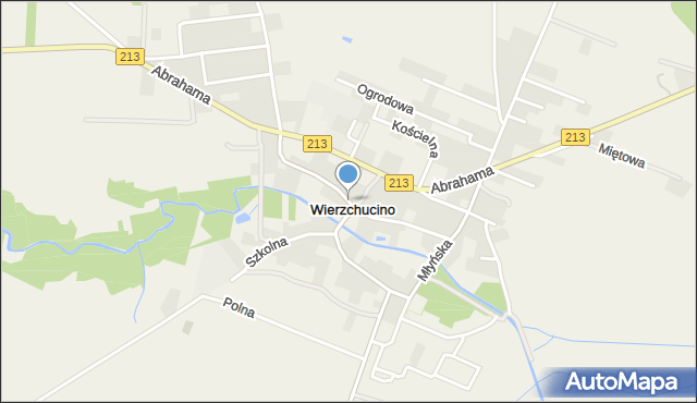 Wierzchucino, św. Rozalii, mapa Wierzchucino