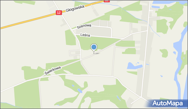 Wilków gmina Głogów, Świerkowa, mapa Wilków gmina Głogów