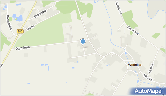 Wodnica gmina Ustka, Świerkowa, mapa Wodnica gmina Ustka