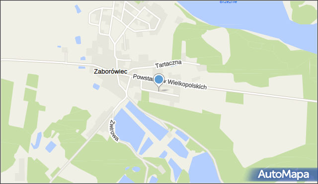 Zaborówiec, Świerkowa, mapa Zaborówiec