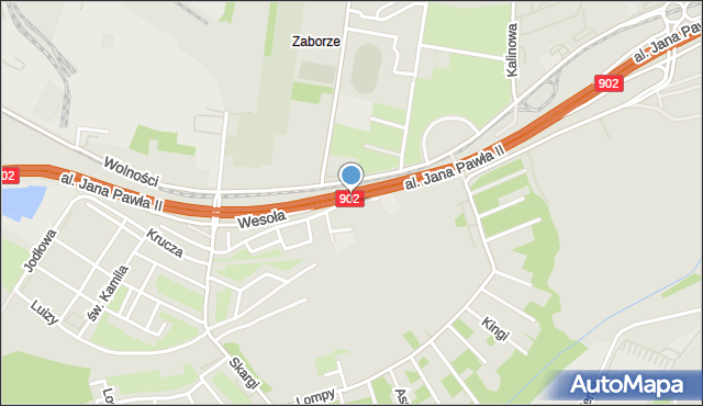 Zabrze, św. Małgorzaty, mapa Zabrza