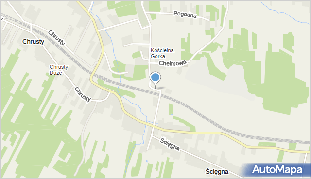 Zagnańsk, św. Jana Pawła II, mapa Zagnańsk