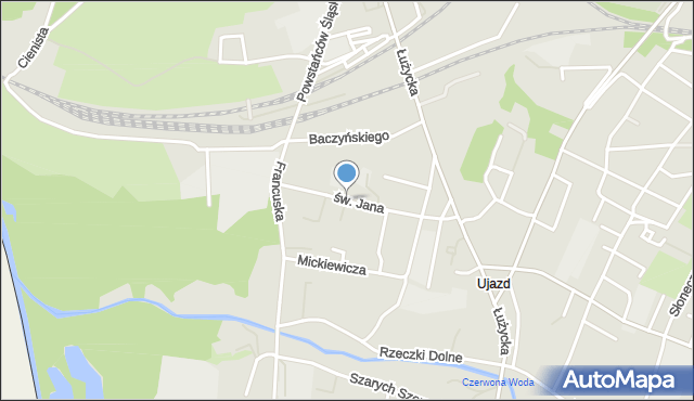 Zgorzelec, św. Jana, mapa Zgorzelec