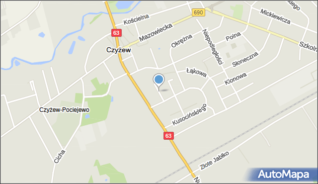 Czyżew powiat wysokomazowiecki, Sybiraków, mapa Czyżew powiat wysokomazowiecki