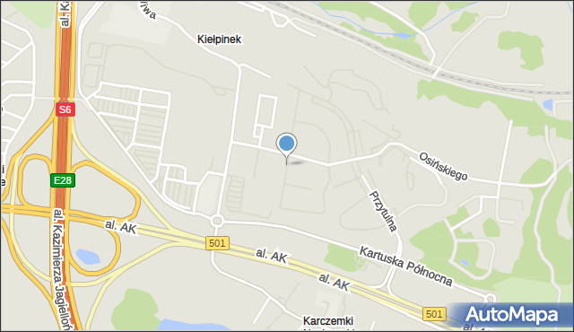 Gdańsk, Sympatyczna, mapa Gdańska