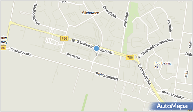 Kielce, Sylurska, mapa Kielc