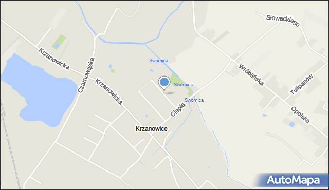 Opole, Sympatyczna, mapa Opola
