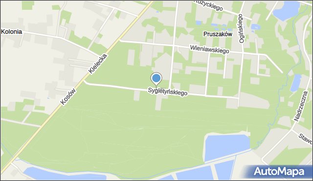 Radom, Sygietyńskiego Tadeusza, mapa Radomia