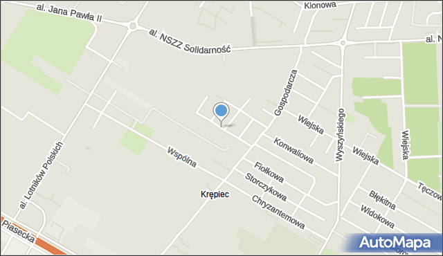 Świdnik, Sympatyczna, mapa Świdnika