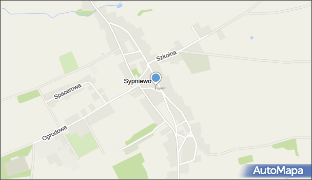 Sypniewo gmina Jastrowie, Sypniewo, mapa Sypniewo gmina Jastrowie