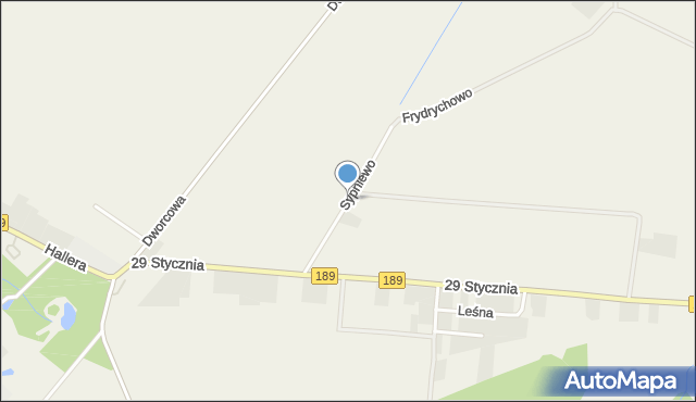 Sypniewo gmina Więcbork, Sypniewo, mapa Sypniewo gmina Więcbork