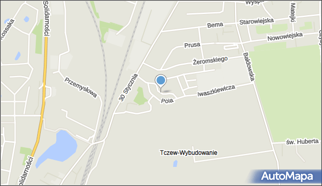 Tczew, Sychty Bernarda, ks. dr., mapa Tczew