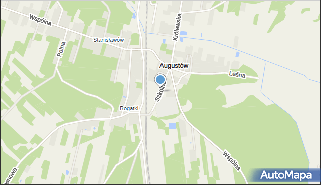 Augustów gmina Grabów nad Pilicą, Szkolna, mapa Augustów gmina Grabów nad Pilicą