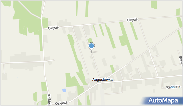 Augustówka gmina Osieck, Szkolna, mapa Augustówka gmina Osieck