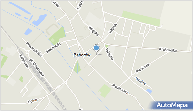 Baborów, Szkolna, mapa Baborów