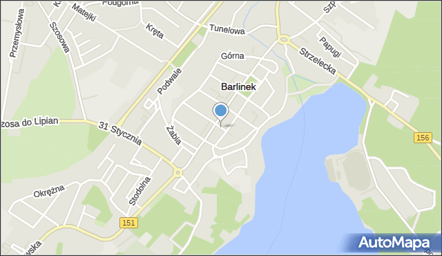 Barlinek, Szewska, mapa Barlinek