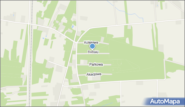 Bartodzieje gmina Jastrzębia, Szkolna, mapa Bartodzieje gmina Jastrzębia