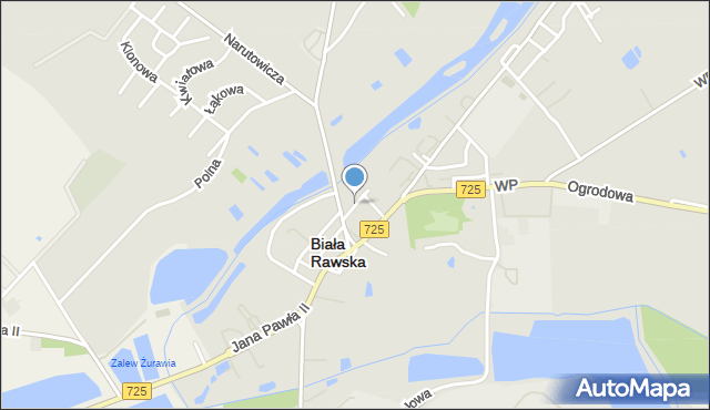 Biała Rawska, Szeroka, mapa Biała Rawska