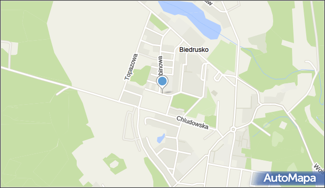 Biedrusko, Szmaragdowa, mapa Biedrusko