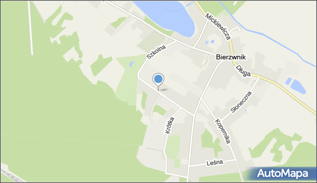 Bierzwnik, Szkolna, mapa Bierzwnik