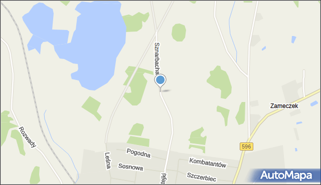 Biskupiec-Kolonia Trzecia, Sznarbacha Sylwestra Antoniego, mapa Biskupiec-Kolonia Trzecia