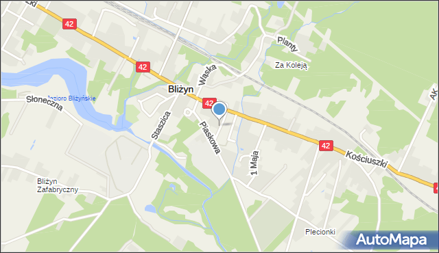 Bliżyn, Szkolna, mapa Bliżyn