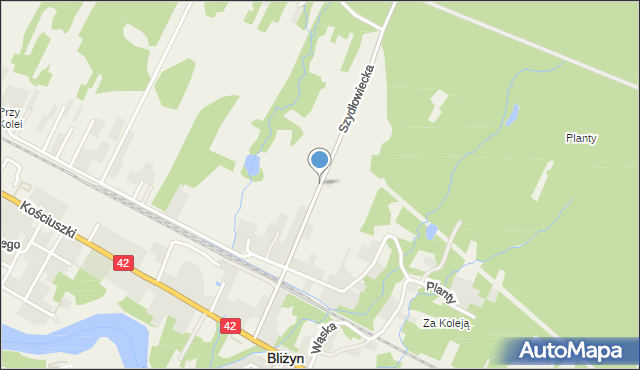 Bliżyn, Szydłowiecka, mapa Bliżyn