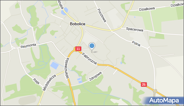 Bobolice powiat koszaliński, Szkolna, mapa Bobolice powiat koszaliński