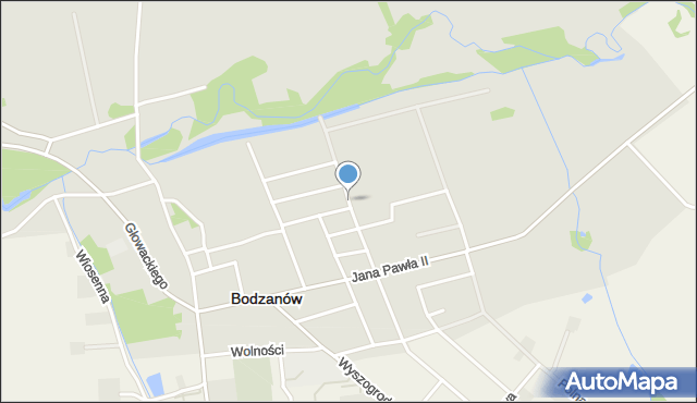 Bodzanów powiat płocki, Szarych Szeregów, mapa Bodzanów powiat płocki