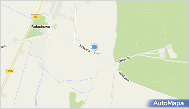 Bolechowo gmina Czerwonak, Szkolna, mapa Bolechowo gmina Czerwonak