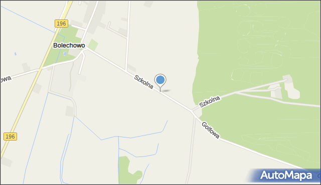 Bolechowo gmina Czerwonak, Szkolna, mapa Bolechowo gmina Czerwonak