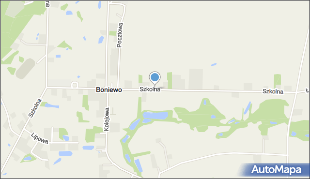 Boniewo powiat włocławski, Szkolna, mapa Boniewo powiat włocławski