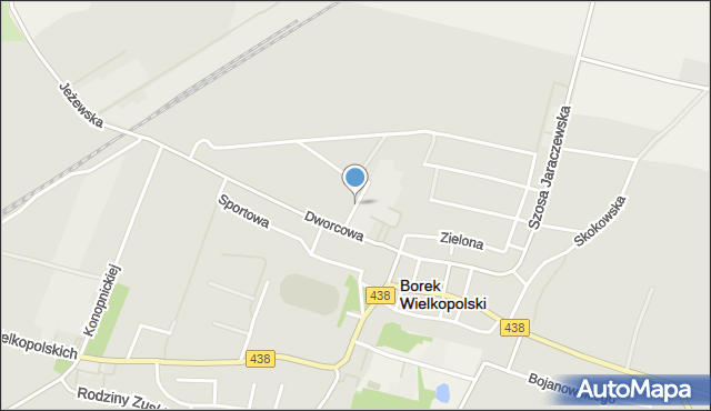 Borek Wielkopolski, Szkolna, mapa Borek Wielkopolski