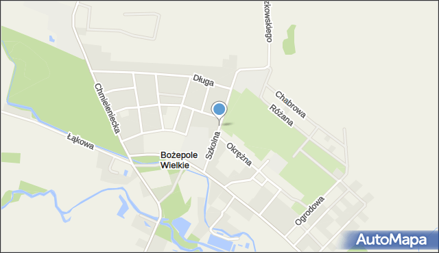 Bożepole Wielkie, Szkolna, mapa Bożepole Wielkie