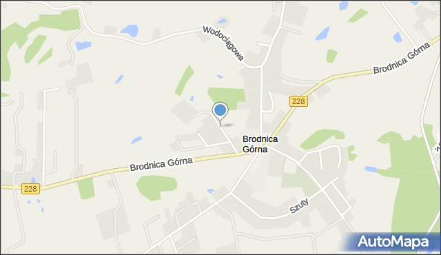 Brodnica Górna, Szkolna, mapa Brodnica Górna