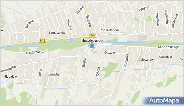 Buczkowice, Szkolna, mapa Buczkowice